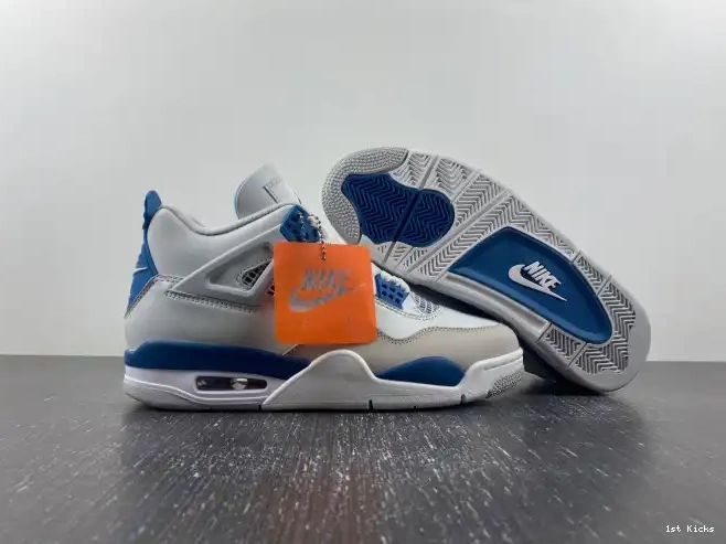 1st Kicks Shoes 4 FV5029-141 Air Military Jordan Blue 0505